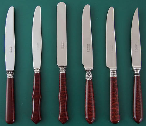 Cutlery with amourette handles